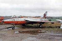Hunter F.6 XF526 at Birlingham, 31st October 1998; Damien Burke
