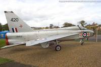 Lightning T.5 XS420 at Farnborough, 16th October 2008; Damien Burke