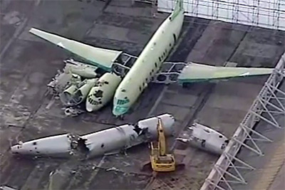 Nimrod MRA.4s being scrapped
