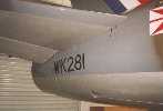 Rear starboard fuselage, showing serial presentation.