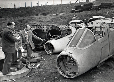 TSR2s in a scrap yard